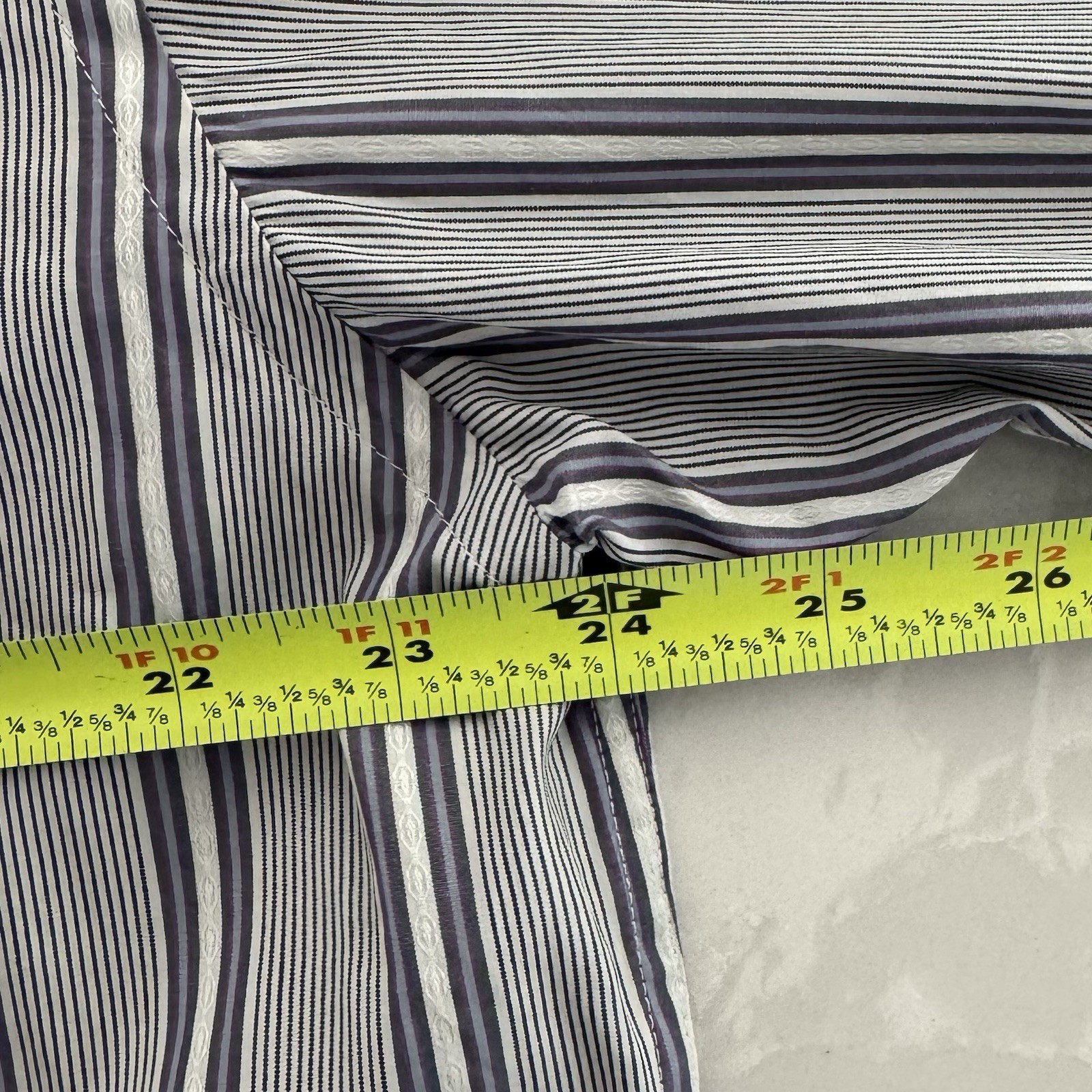 Ted Baker London Cotton Striped Button Down French Cuffs Shirt SZ 17.5 -32/33