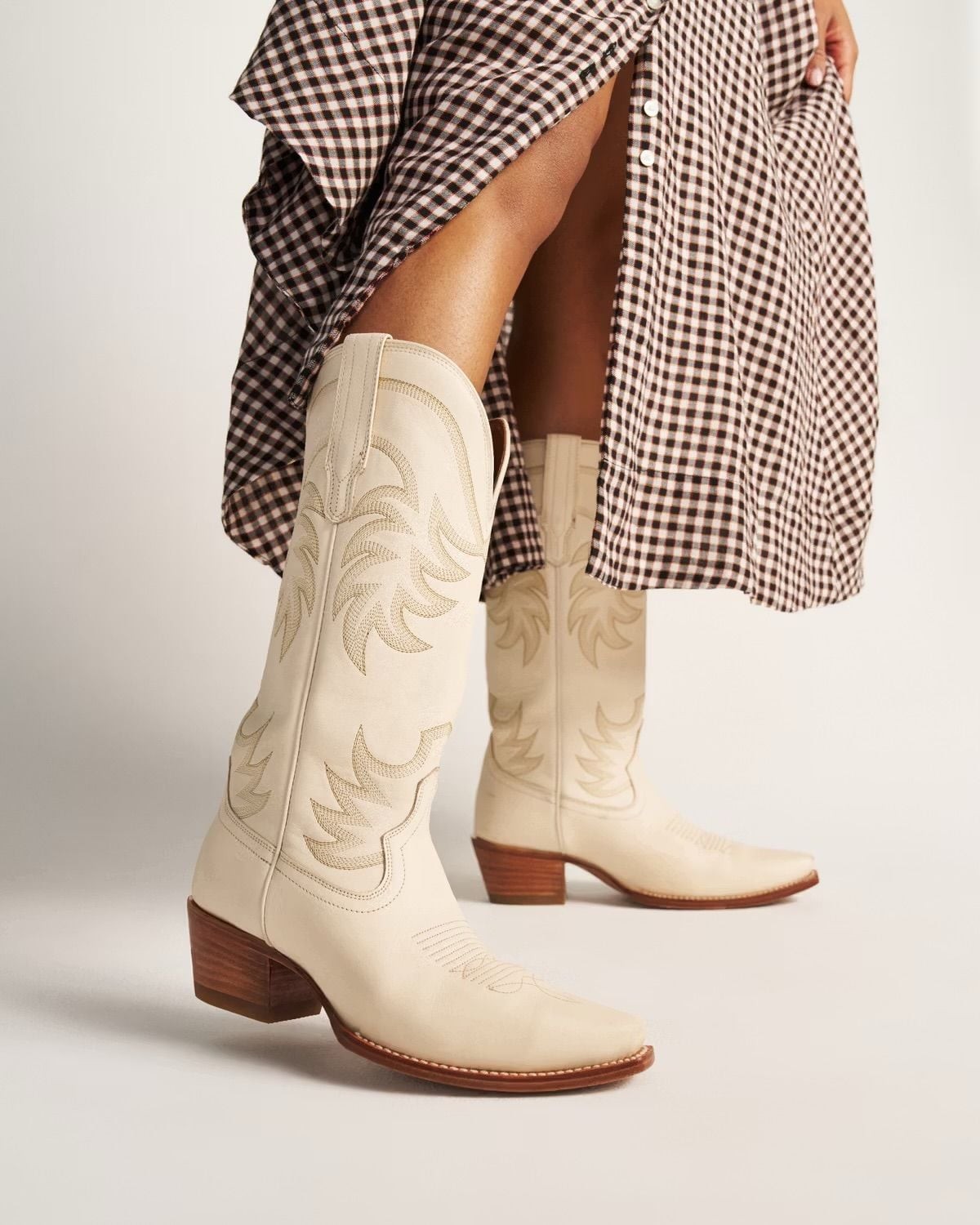 Tecovas The Annie Snip Toe Cowgirl Boots in Bone Sz 6,5 reg