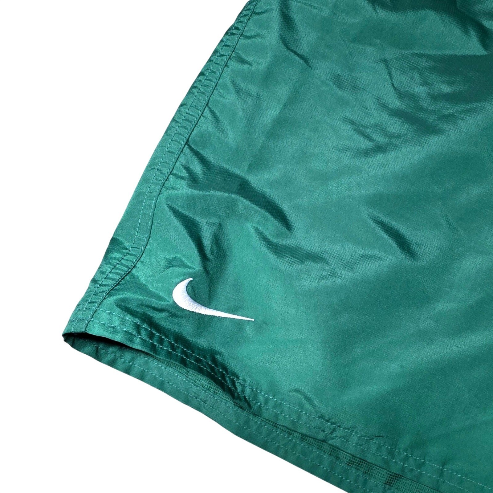 Nike Mens Green Black Graphic Mesh Lined Athletic Swim Trunks Shorts XXL Y2K