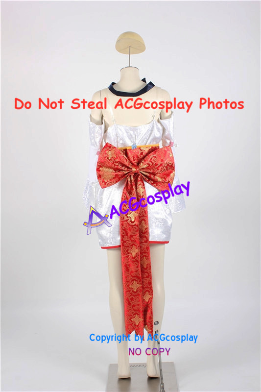 Dead or Alive Ayane Cosplay Costume white brocade version include long stockings