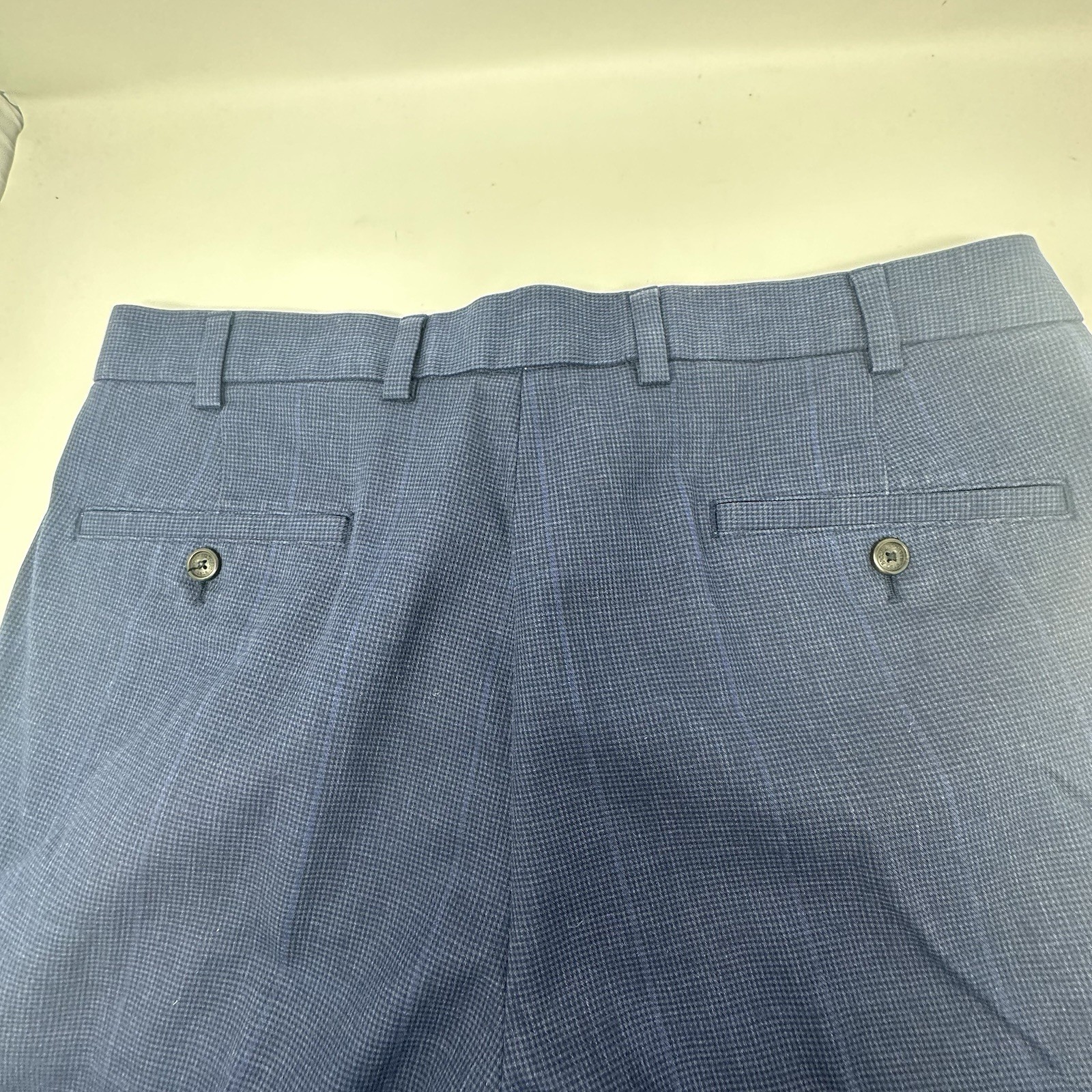 Brooks Brothers Advantage Chino Pants Men Size 36 X 34 Navy Plaid Clark