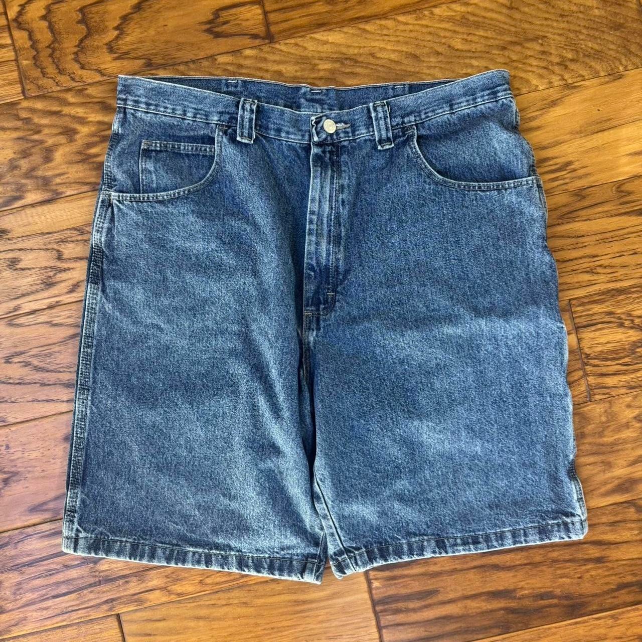 Wrangler Hero Mens Blue Denim Carpenter Shorts Hammer Loop Carpenter size 38