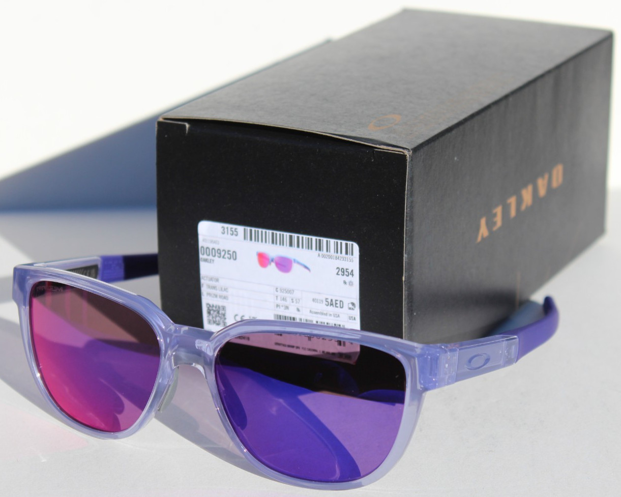 OAKLEY Actuator Sunglasses Transparent Lilac/Prizm Road OO9250-07 NEW