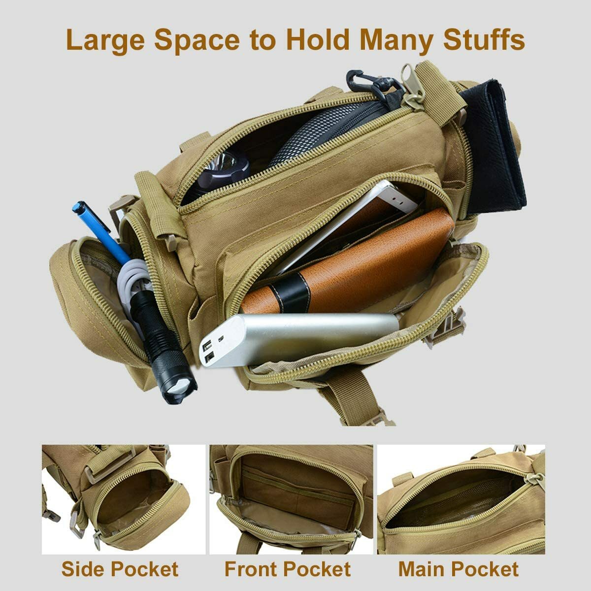 Tactical Waist Pack Molle Pouch Deployment Bag Utility Outdoor Camping Hiking