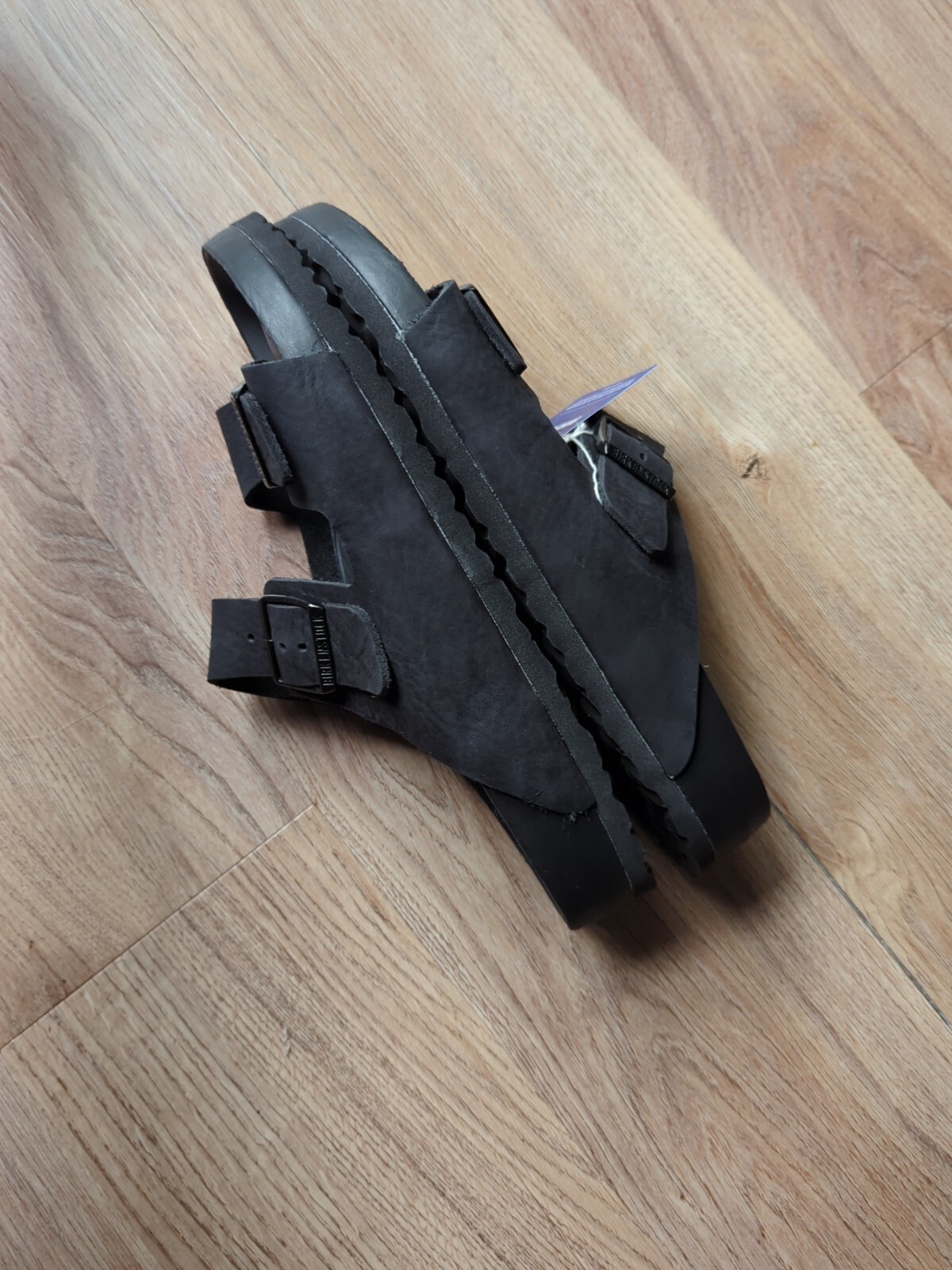 Birkenstock Tumbled All Leather Exquisite Arizona Mens 11-11.5 EU 44 Black