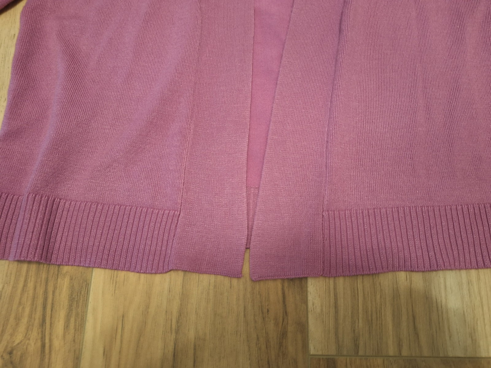 Womens GNW Open Front Crop Cardigan Sweater Shrug Short Sleeve Mauve Pink Rose S