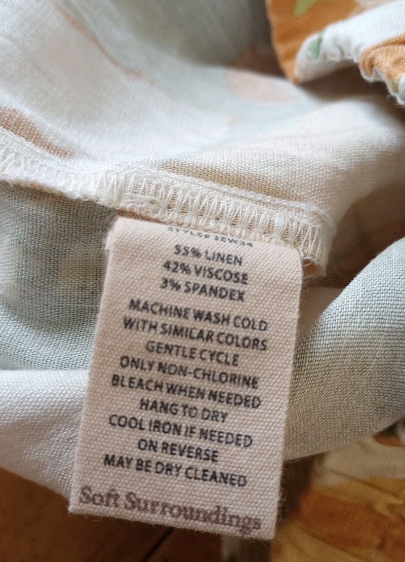 Soft Surroundings Linen Blend Jogger Sz M New Shifting Sands Pull On Sahara Sun