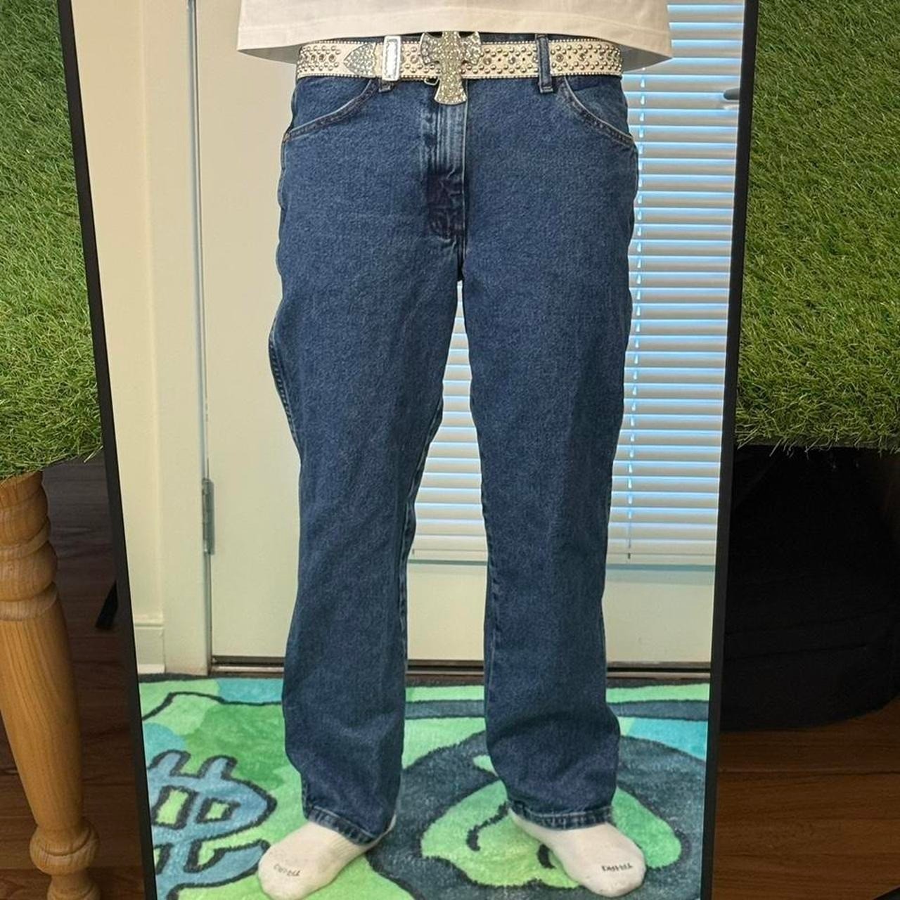 Wrangler Cowboy Cut Slim Fit Blue Jeans 34×30
