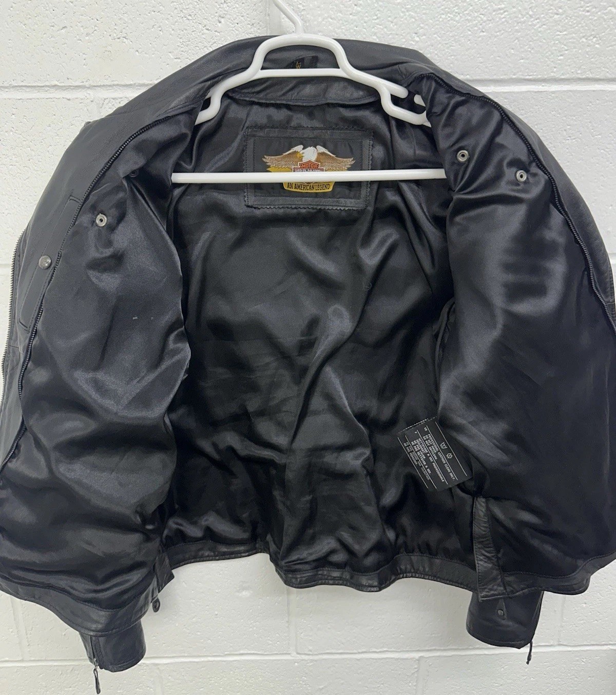 Harley Davidson Y2K Black Leather Fitted Motorcycle Riding Jacket – Women’s L