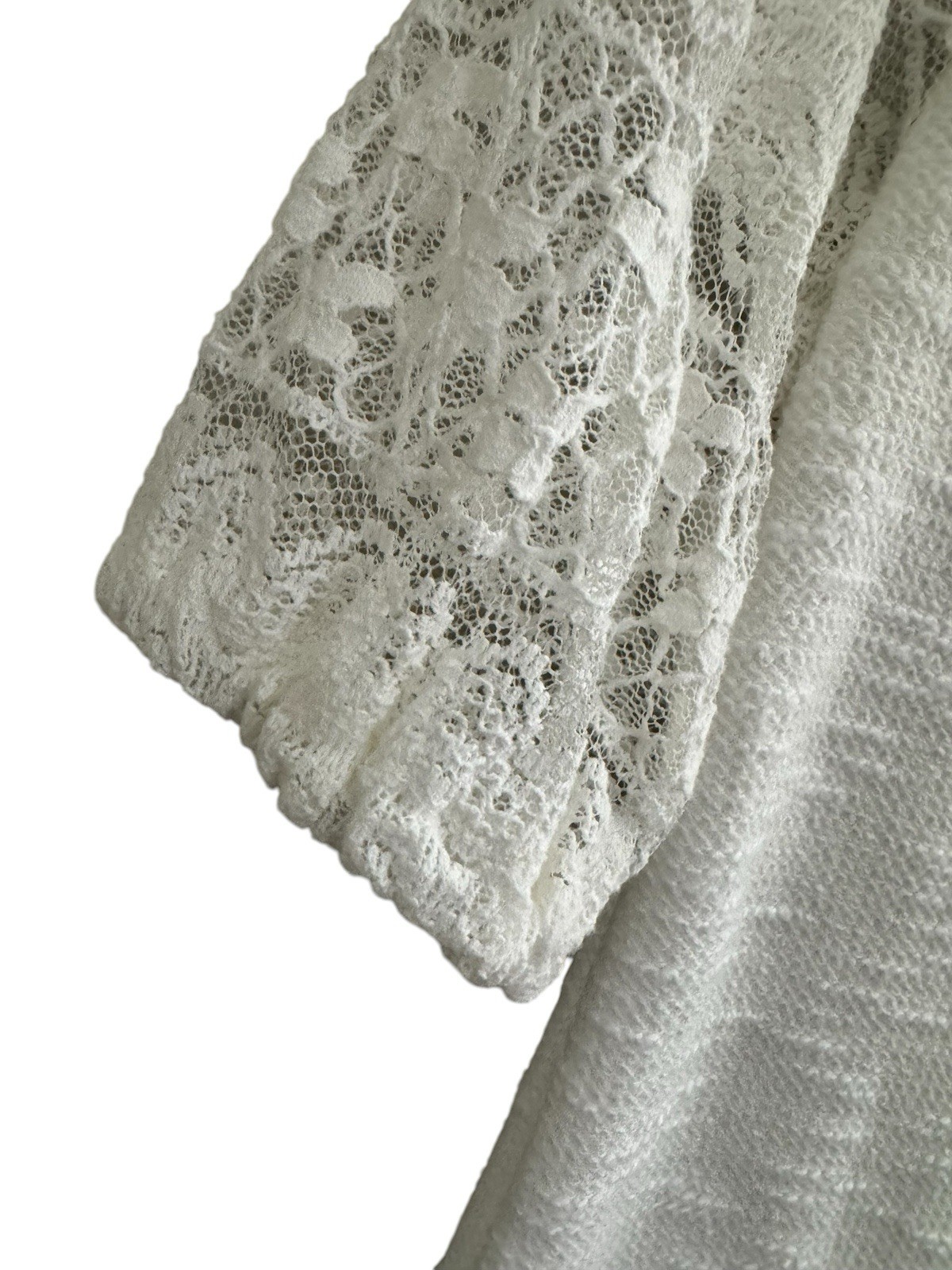 Anthropologie Postmark Crop Top Size Small Lace Sleeves Preppy Cottagecore #4422