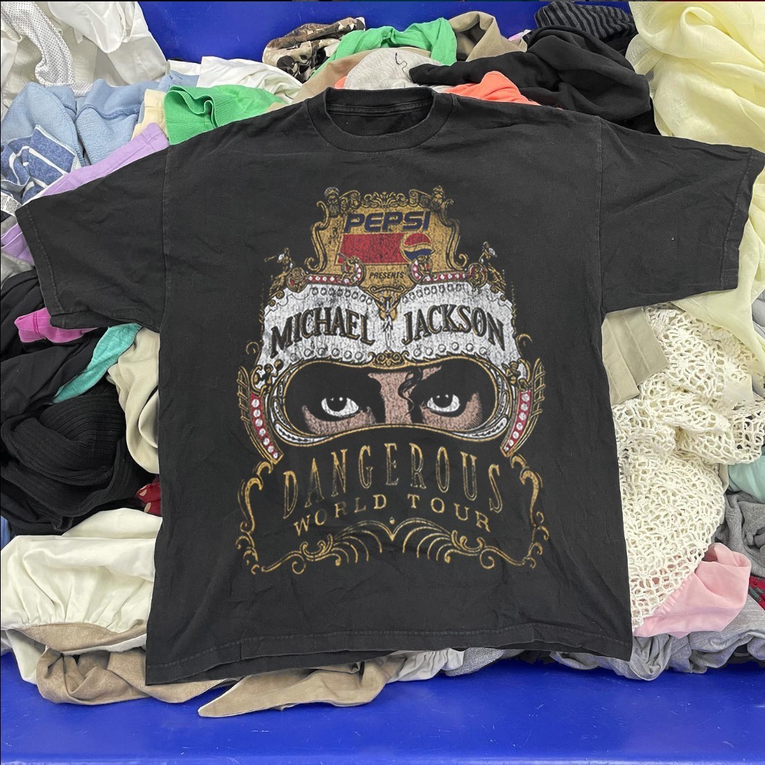 Michael Jackson’s Dangerous 90s Washed T-Shirt Black M