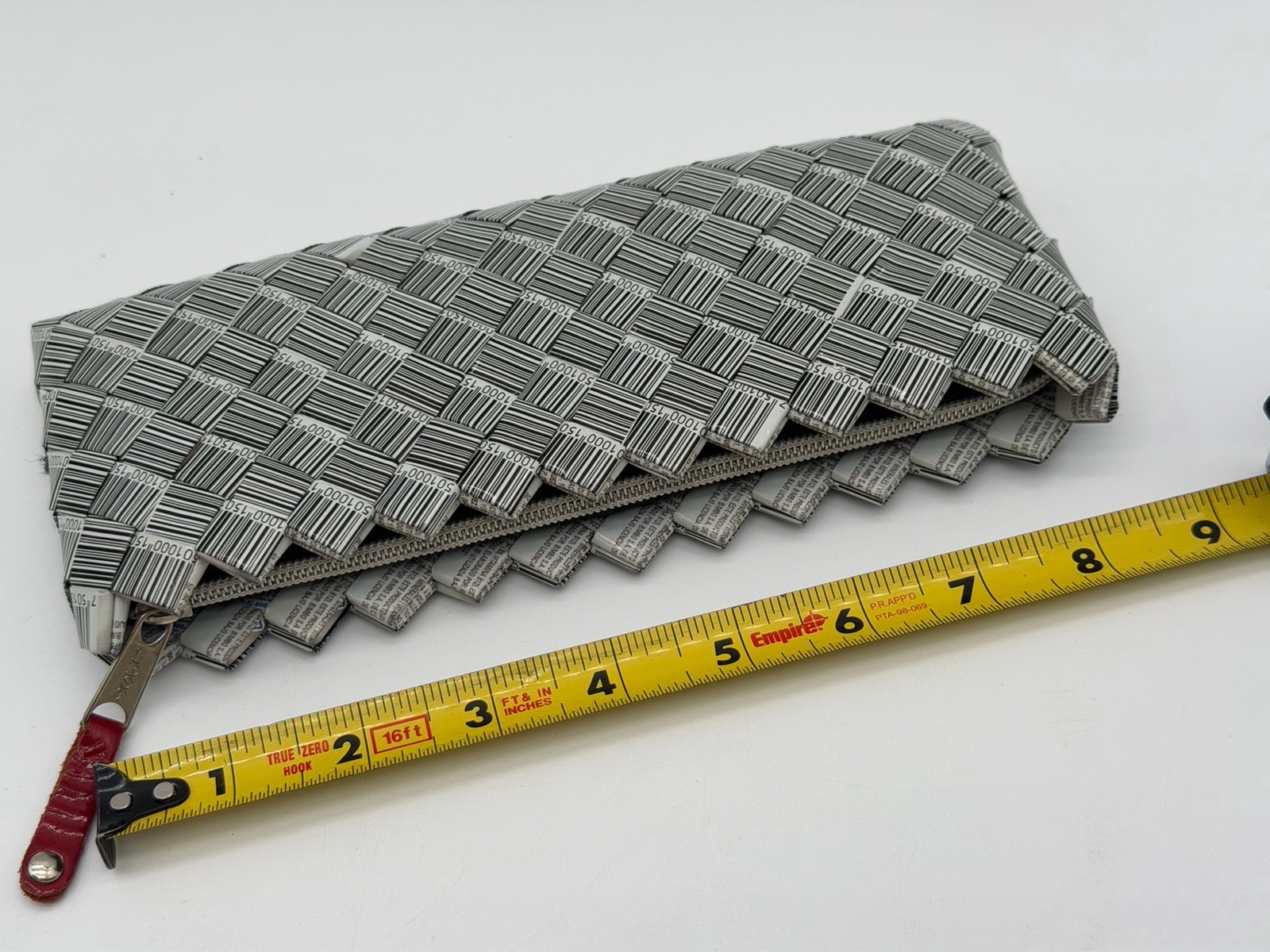 Nahui Ollin Barcode Candy Wrapper Clutch Bag
