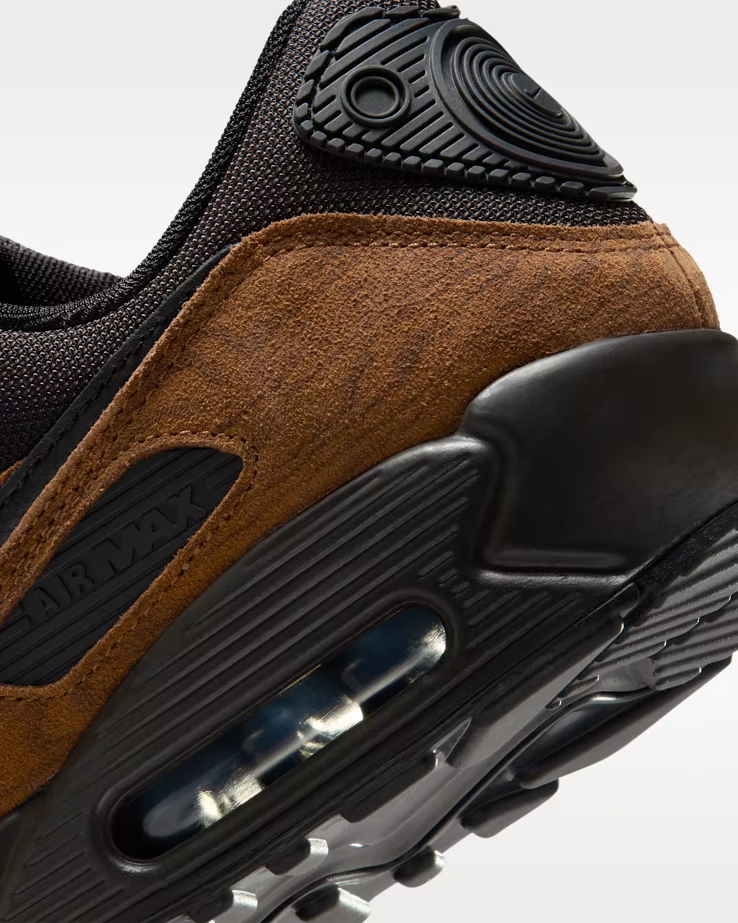 NIKE Air Max 90 Premium IQ0283 281 Light British Tan Velvet Brown Men Shoes