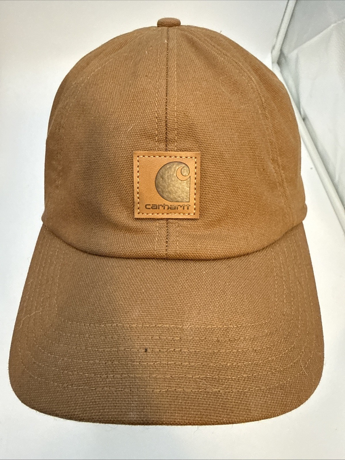 CARHARTT USA COLD WEATHER TRAPPER HUNTING CAP / HAT – EAR FLAP COVER TAN LARGE