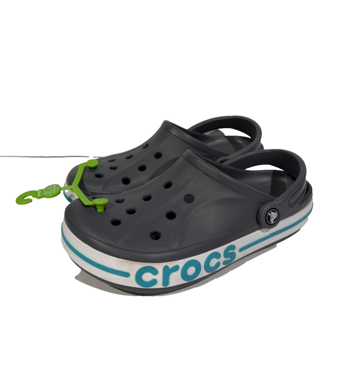 Crocs Bayaband Gray Blue Sandals Clogs Women Size 10/Men Size 8 NEW