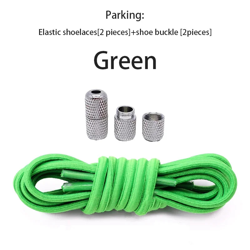 round Elastic Shoelaces for Sneakers No-Tie Tennis Shoe Laces with Rubber Band f