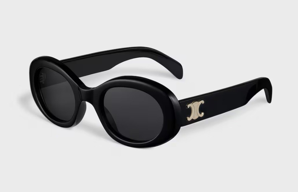 550$ Celine CL40194U Triomphe Oval Sunglasses Shades Size 52/22/145 in Acetate .