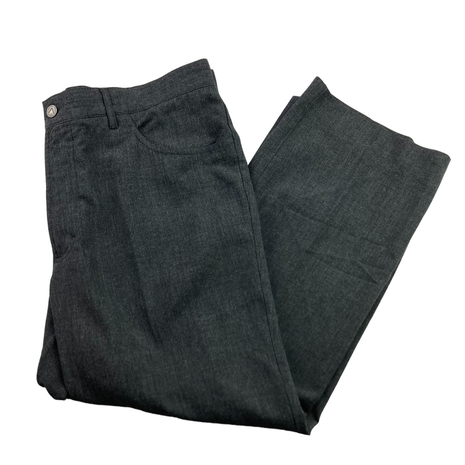 Alberto Men’s Flat Front Ceramica Comfort Fit Pants Dark Gray • 38×26