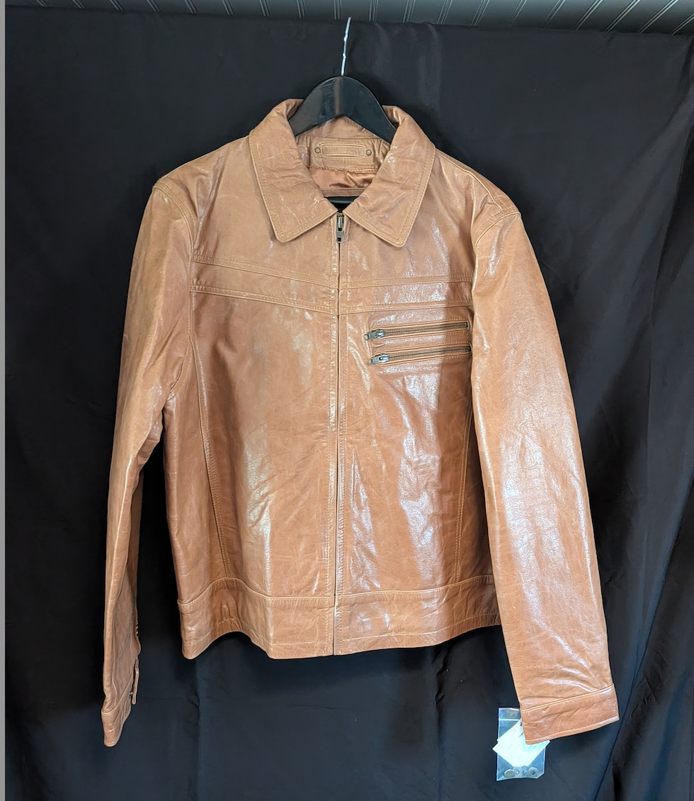 NWT Tanners Avenue 100% Genuine Leather Jacket Men’s XL In Cognac Color