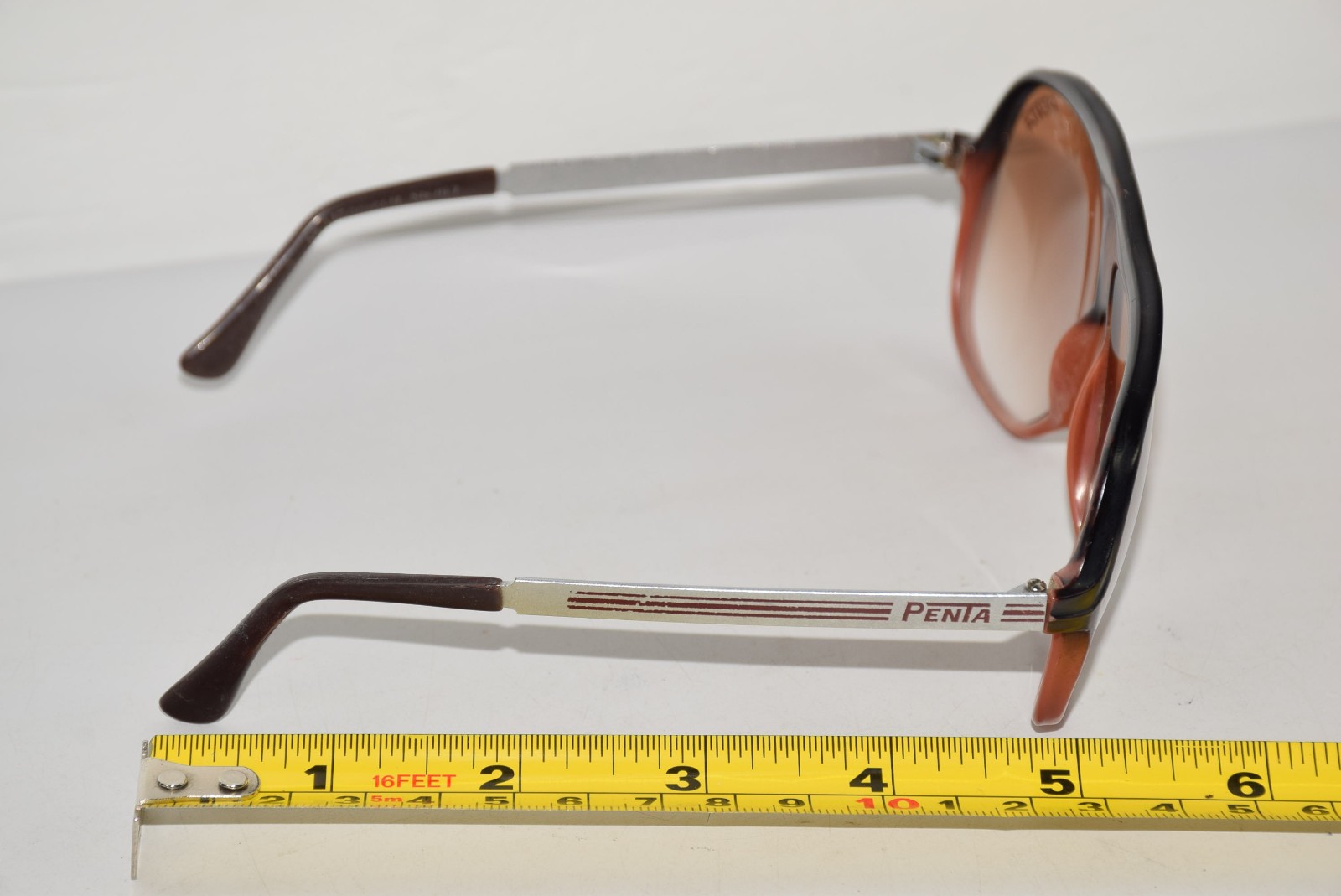 Vtg Carrera Penta Design 1980 Brown Gradient Lenses Sunglasses Made in Taiwan
