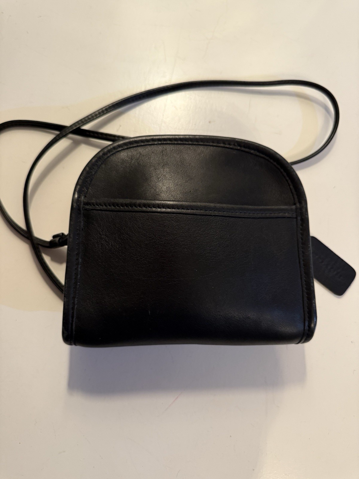 COACH Vintage Mini Abbie Black Leather Crossbody #9017 Purse Handbag Classic