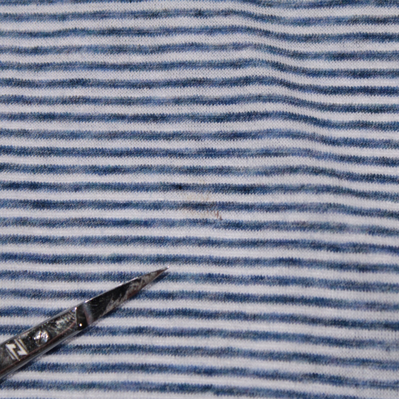 Cesare Attolini NWD Long Sleeve Polo Shirt Size 43 17 in Blue & White Stripes