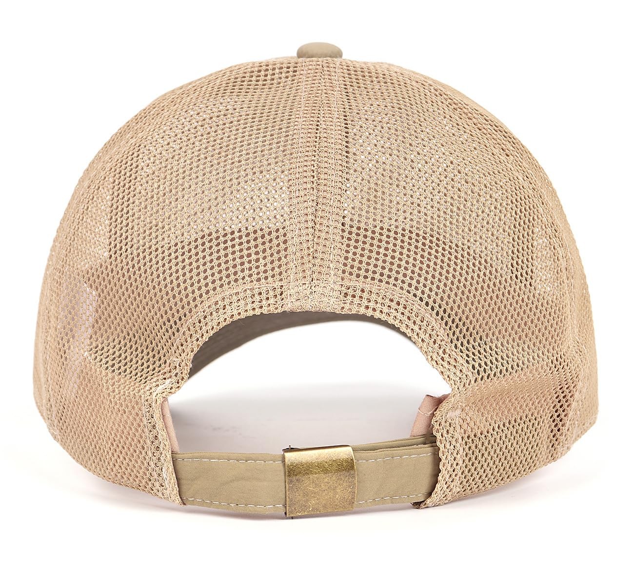 Zylioo XXL Baseball Mesh Cap for Big Heads, Quick Dry Running XX-Large, Khaki