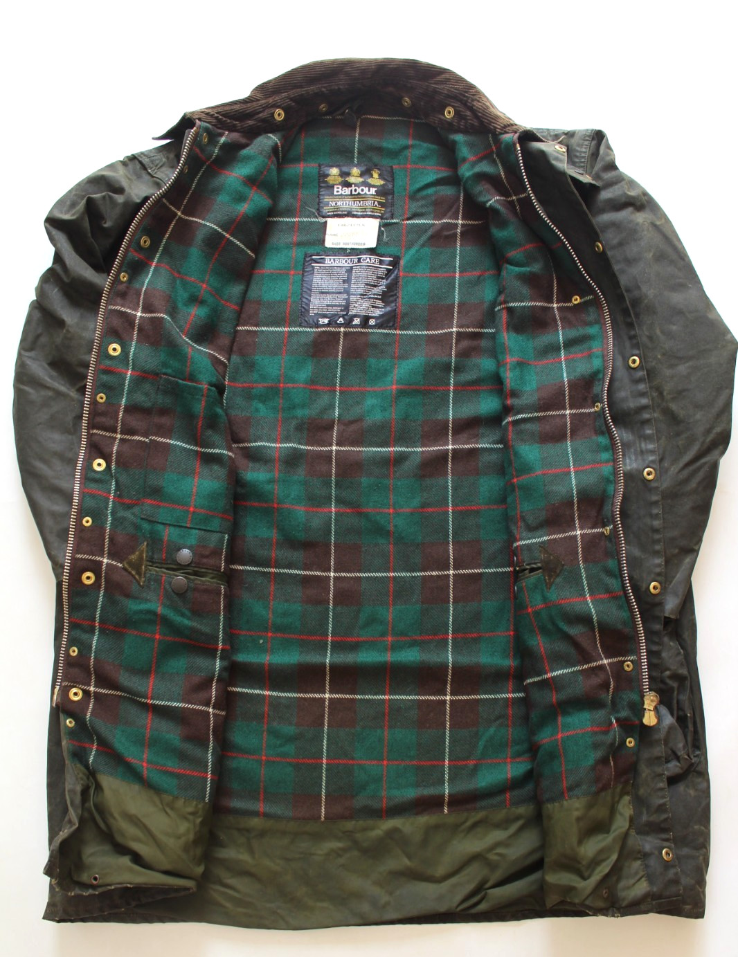 Vintage Barbour Northumbria A400 men’s wax jacket C46 /1 17cm olive LJKTC690