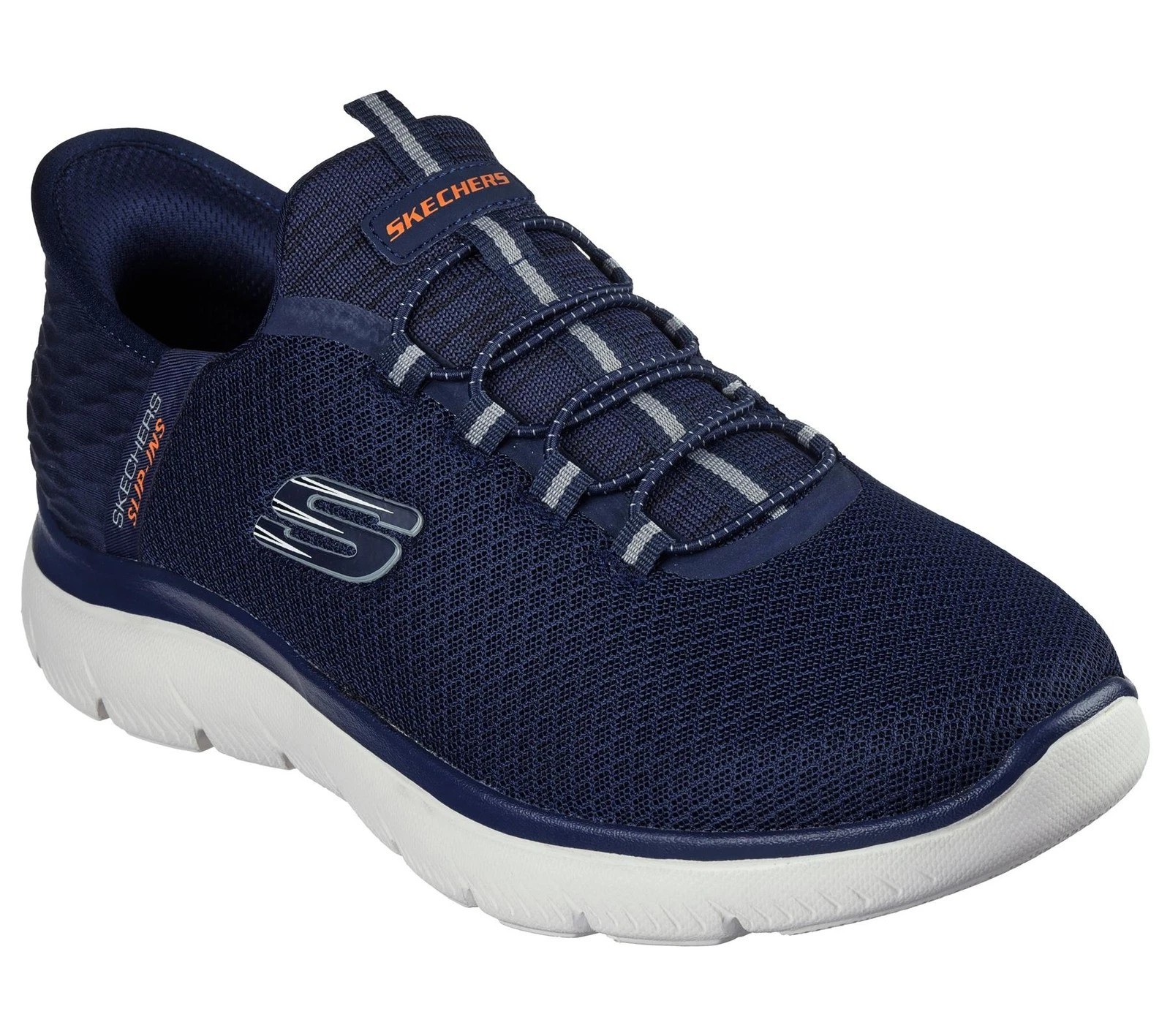 Big Sale! Skechers Men’s Slip-Ins Summits High Range Shoe Black Navy Medium