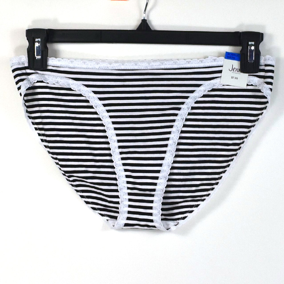 Jenni Cotton Blend Lace Trim Print Bikini Choose Size & Color New Panty