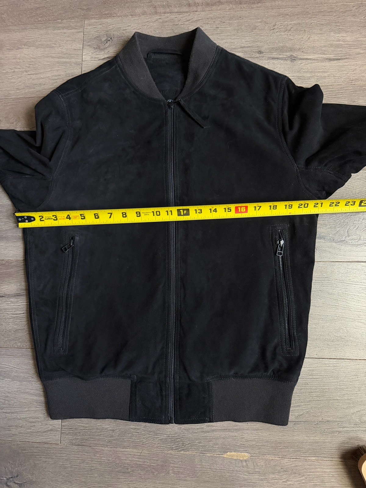 BLANKNYC Men’s Black Leather Bomber Jacket S Full Zip Pockets Lined