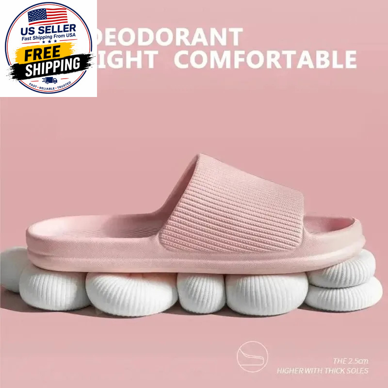 Non-Slip EVA Soft Sole Massage Shower Shoes for Women Men Couples Waterproof Hom