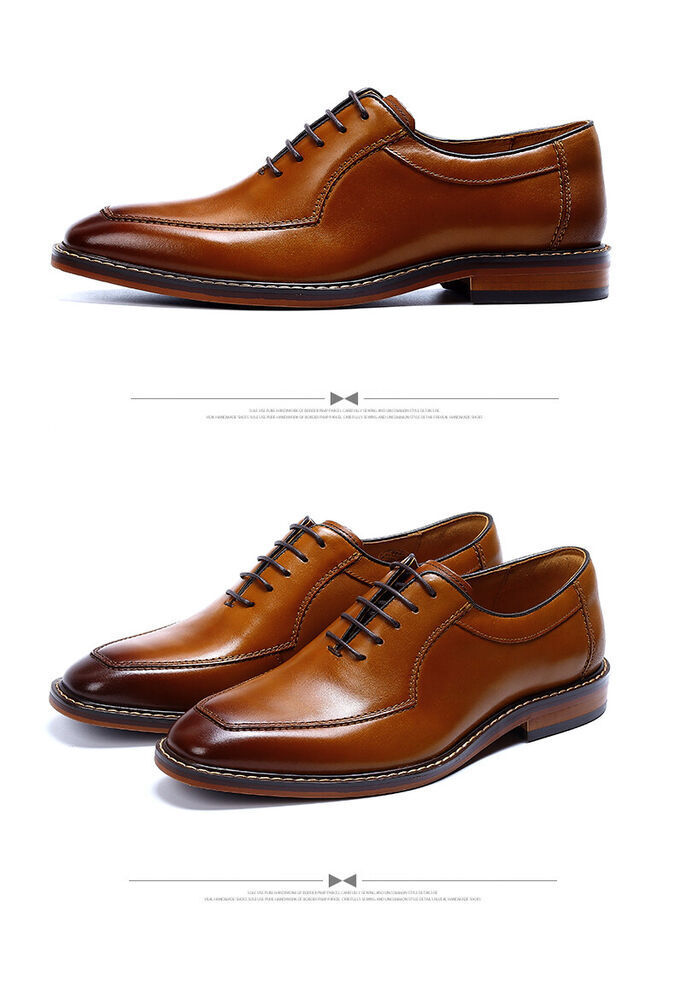 Men’s Real Leather Shoes Handmade Business Formal New Oxford Casual Dress Shoes