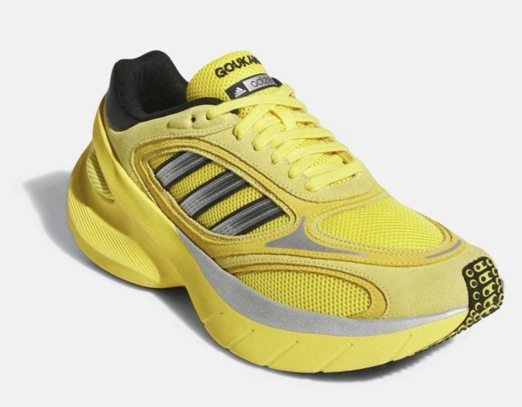 ADIDAS MEN’S ADIZERO GOUKANA YELLOW BLACK SILVER SIZE 8 NWT NWOB