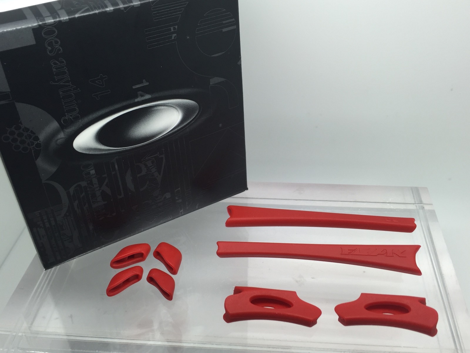 AUTHENTIC OAKLEY FLAK JACKET EAR SOCKS & NOSE PADS KIT. NEW! 06-214 Red