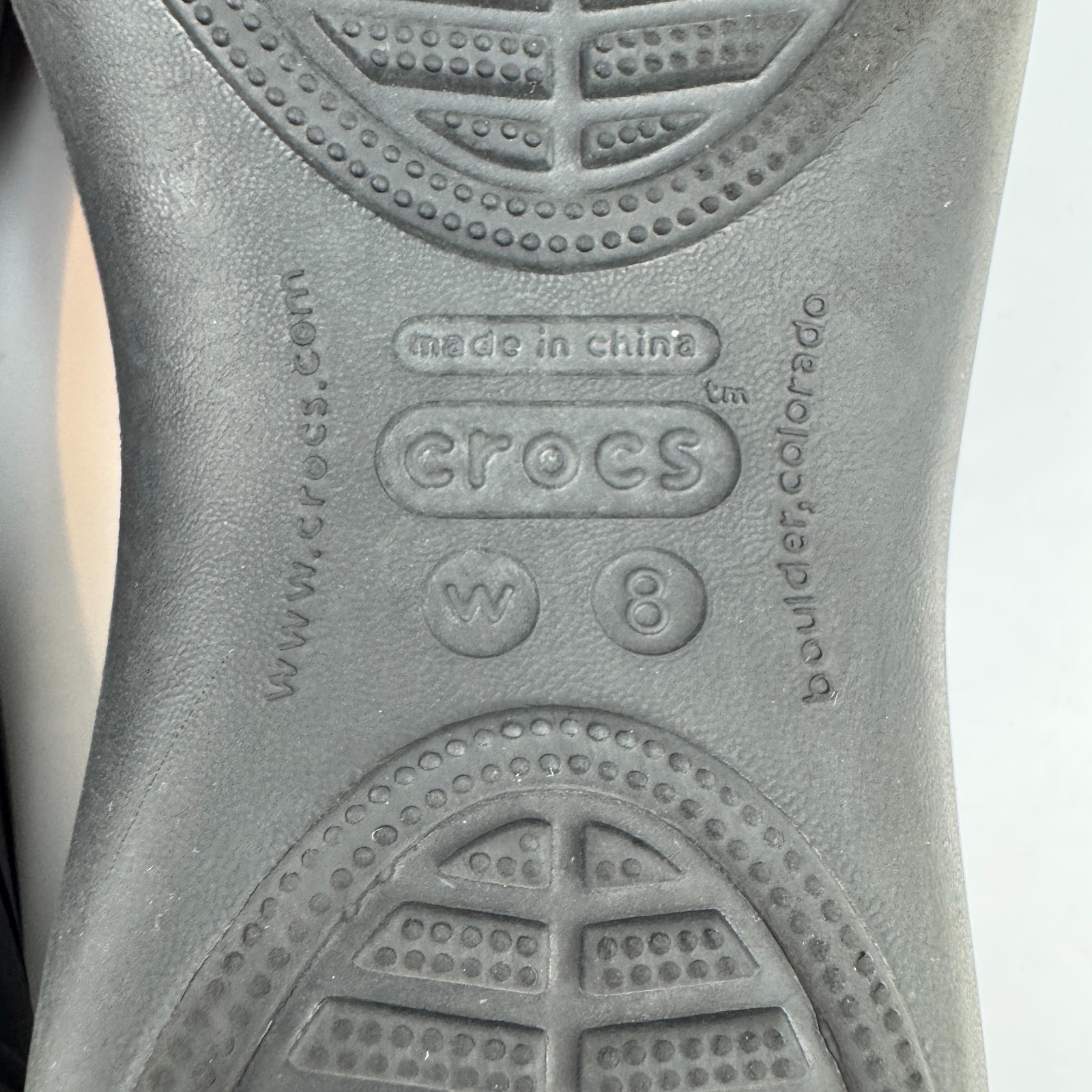 Crocs Womens Size 8 Kadee Black Comfort Ballet Flat Shoes