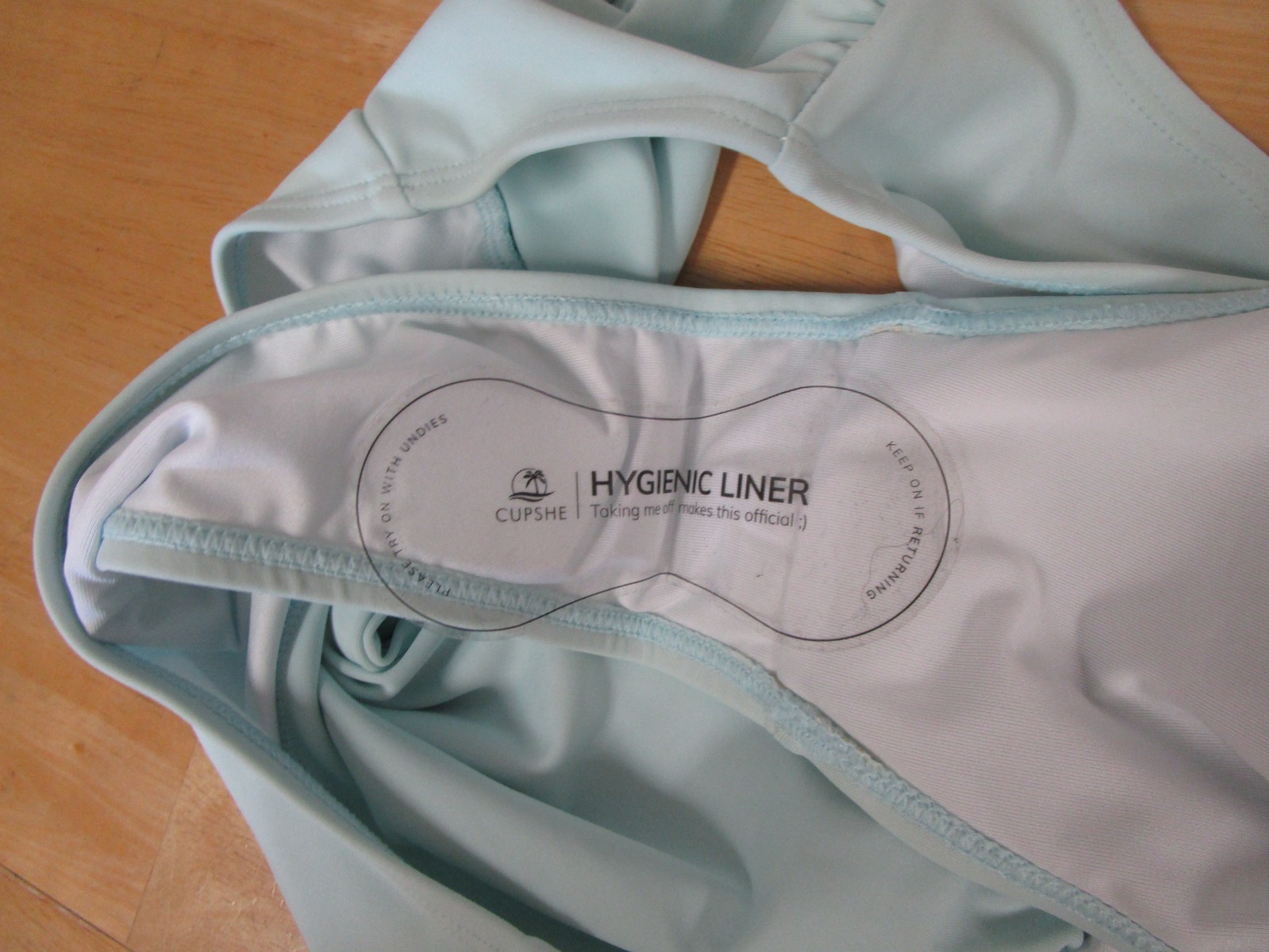 Cupshe Pale Blue Size L 1-Piece High Waist Swimwear Bikini Bottom