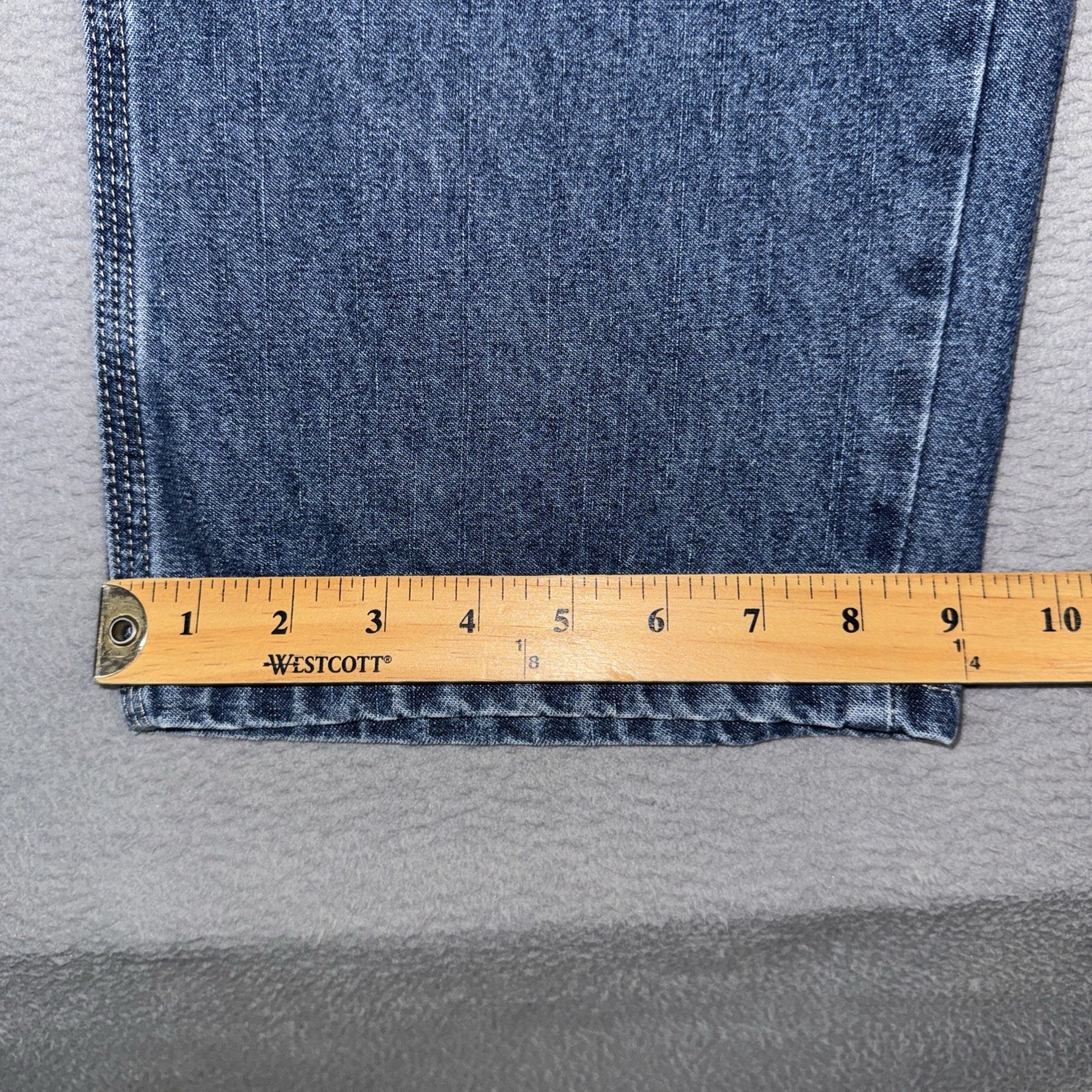 Wrangler Authentics Jeans Mens 40×30 Blue Straight Carpenter Denim Cotton Blend