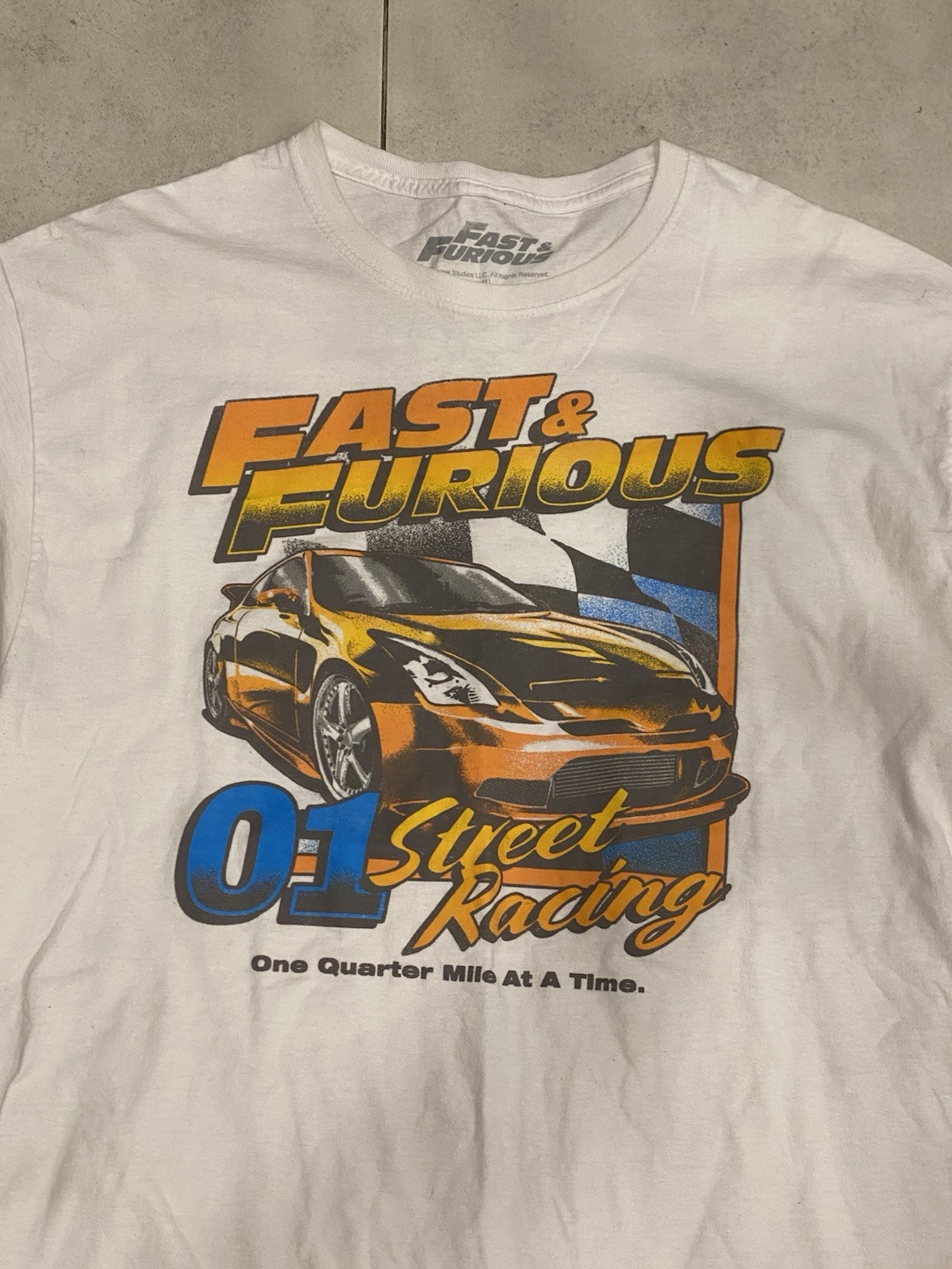 Fast And Furious 01 Street Racing “One Quarter Mile At A Time” Shirt Mens Large