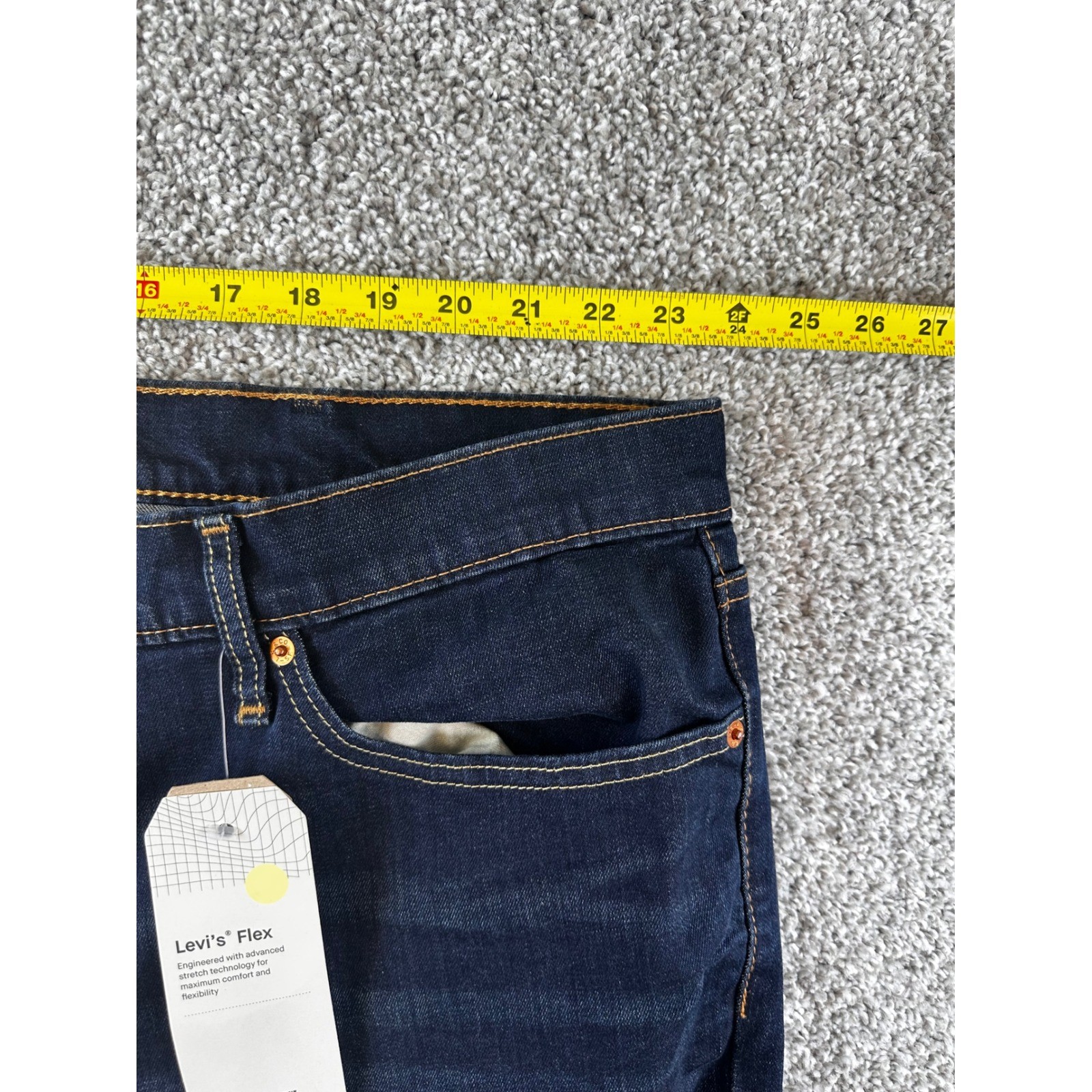 Levis 541 Athletic Taper Jeans Mens 48×29 Dark Wash Flex Stretch Denim NEW
