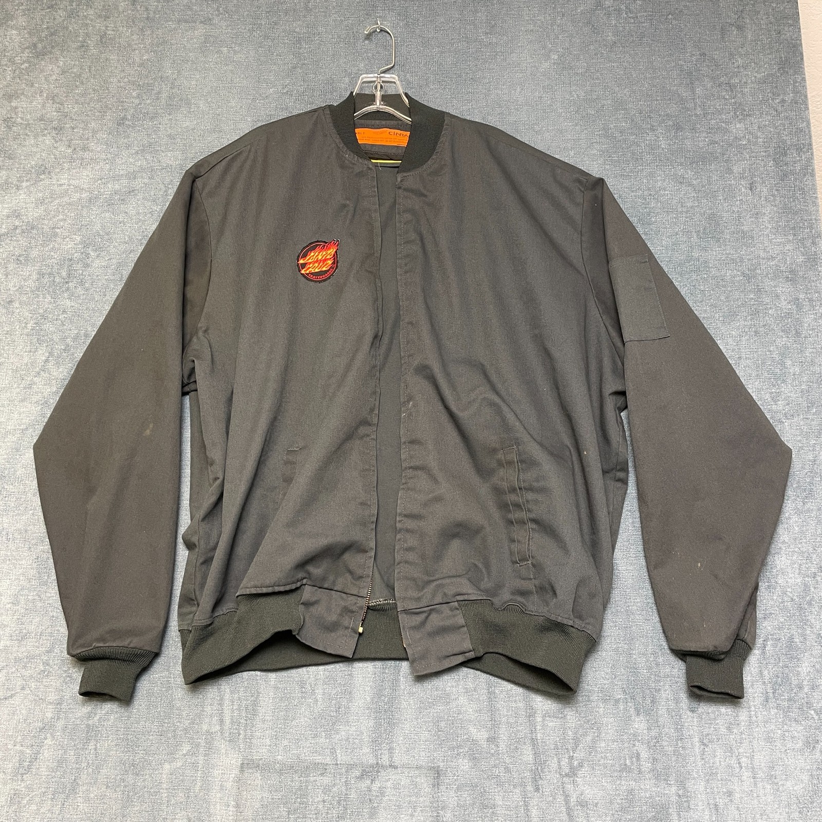 Cintas Skateboards Bomber Jacket Mens 4XLT Black Pockets Streetwear Full Zip