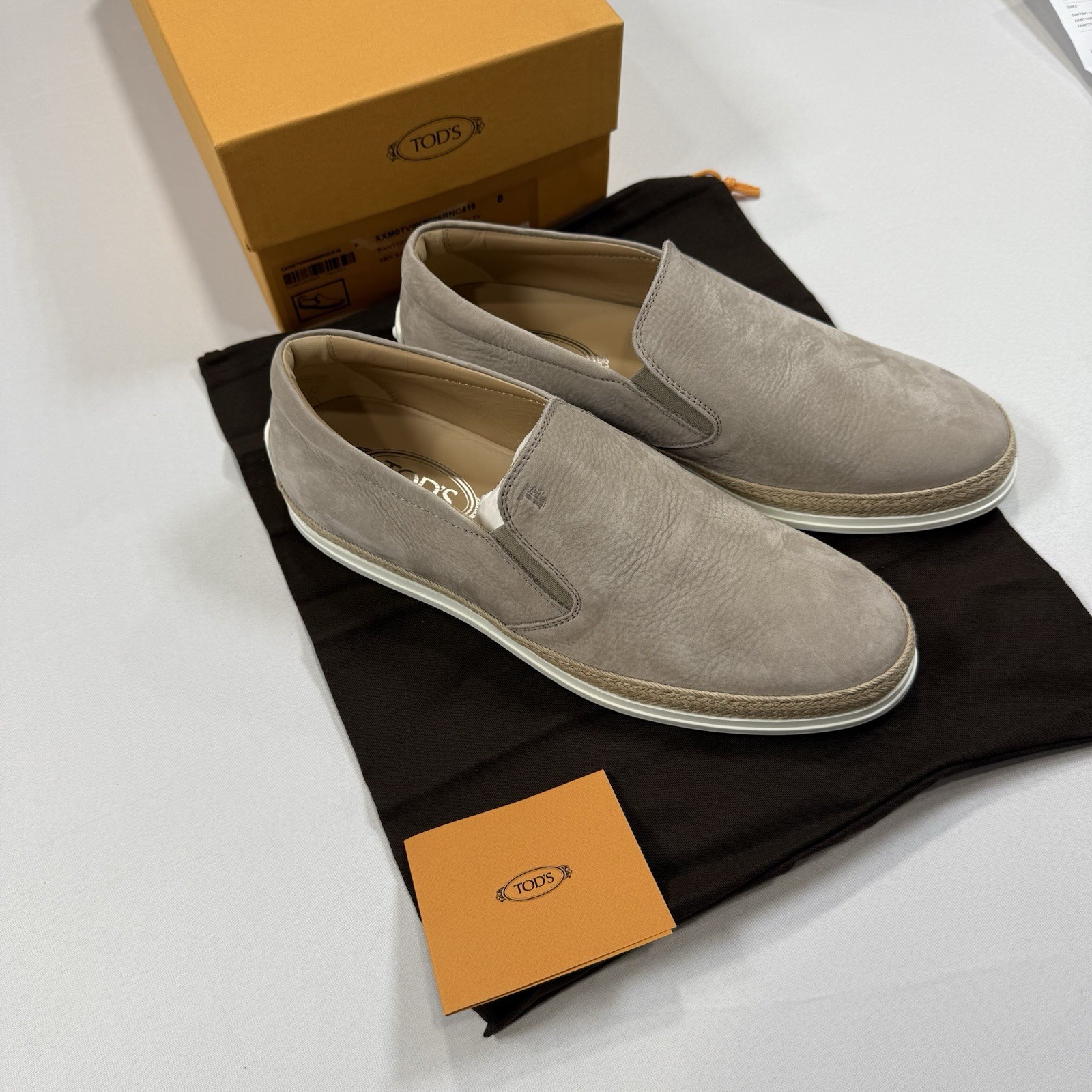 Tod’s NUOVA PANTOFOLA GOMMA RAFIA TV Loafer Size 8UK/9.5US New In Box MSRP $795