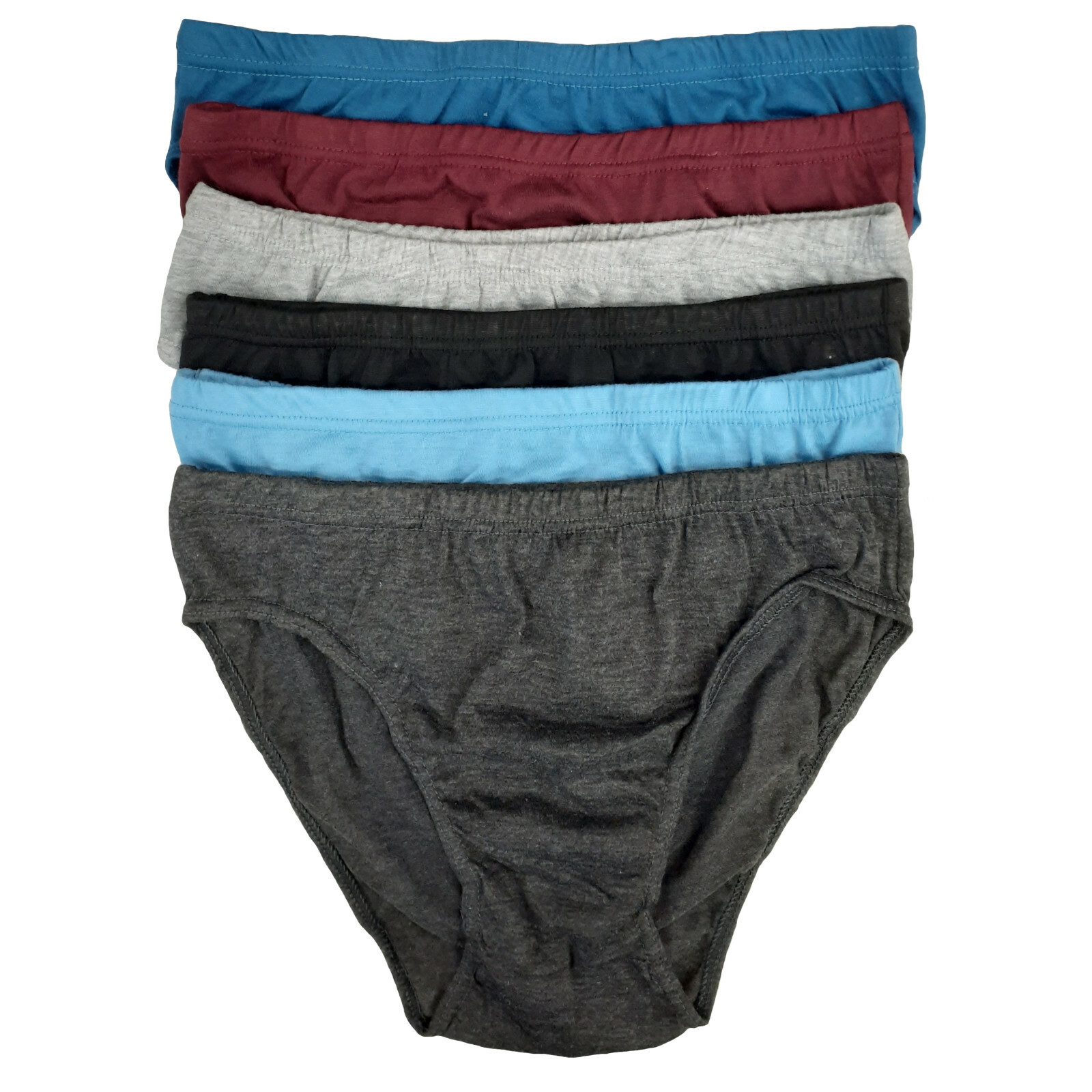6 PK MEN’S BIKINI BREATHABLE COTTON MEN’S UNDERWEAR SIZE MEDIUM (30-32) LOW RISE