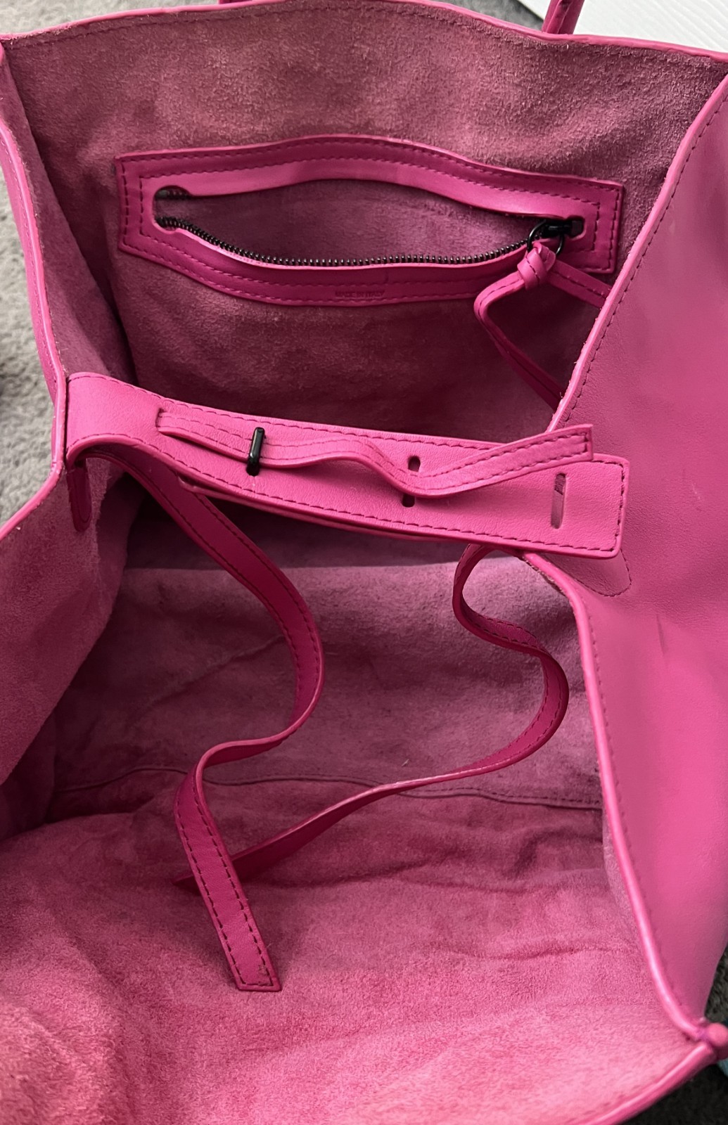 CELINE Luggage Phantom Hand Bag Leather Pink