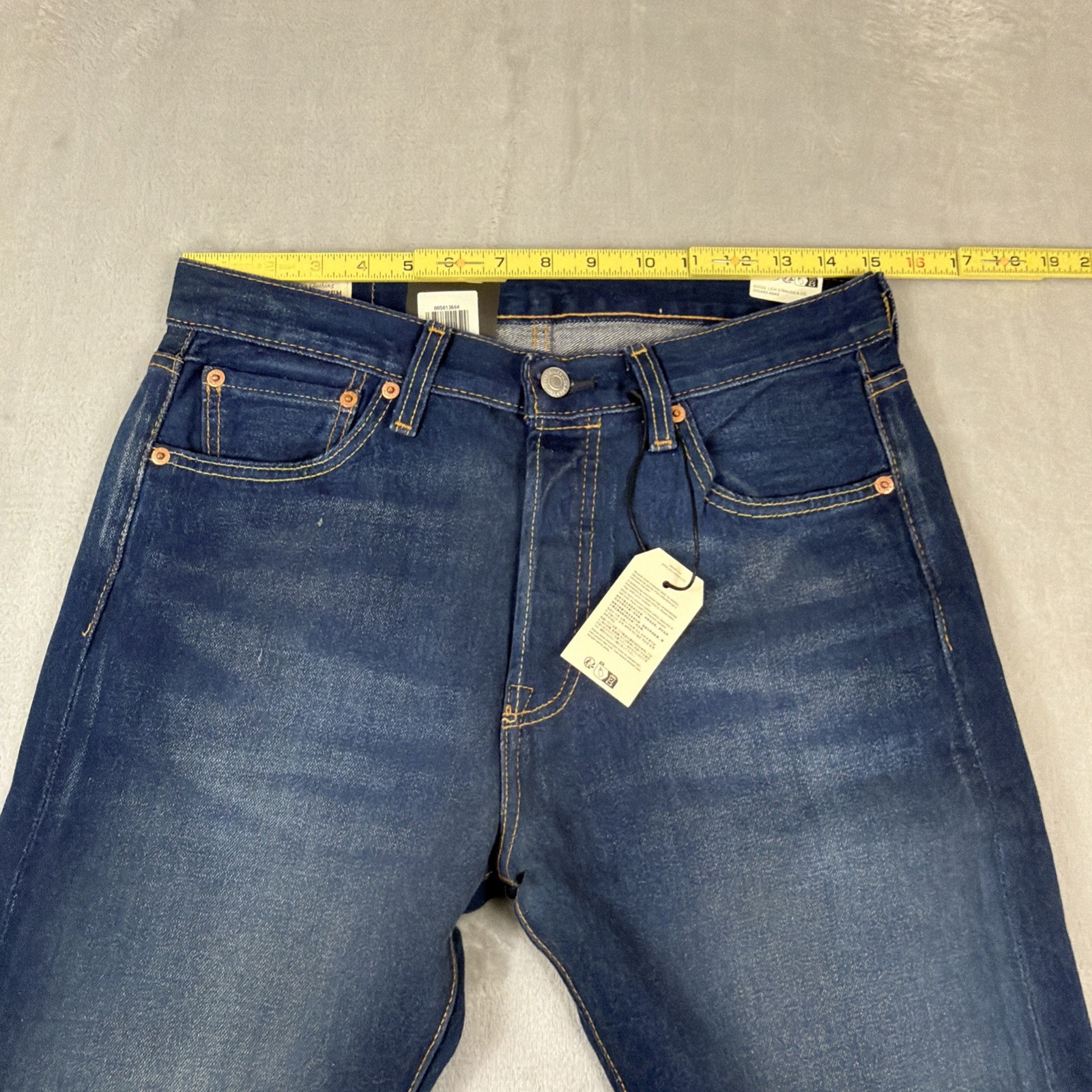 Levi’s Premium 501 Original Jeans Men’s 30×30 Blue Denim Straight Leg Stretch