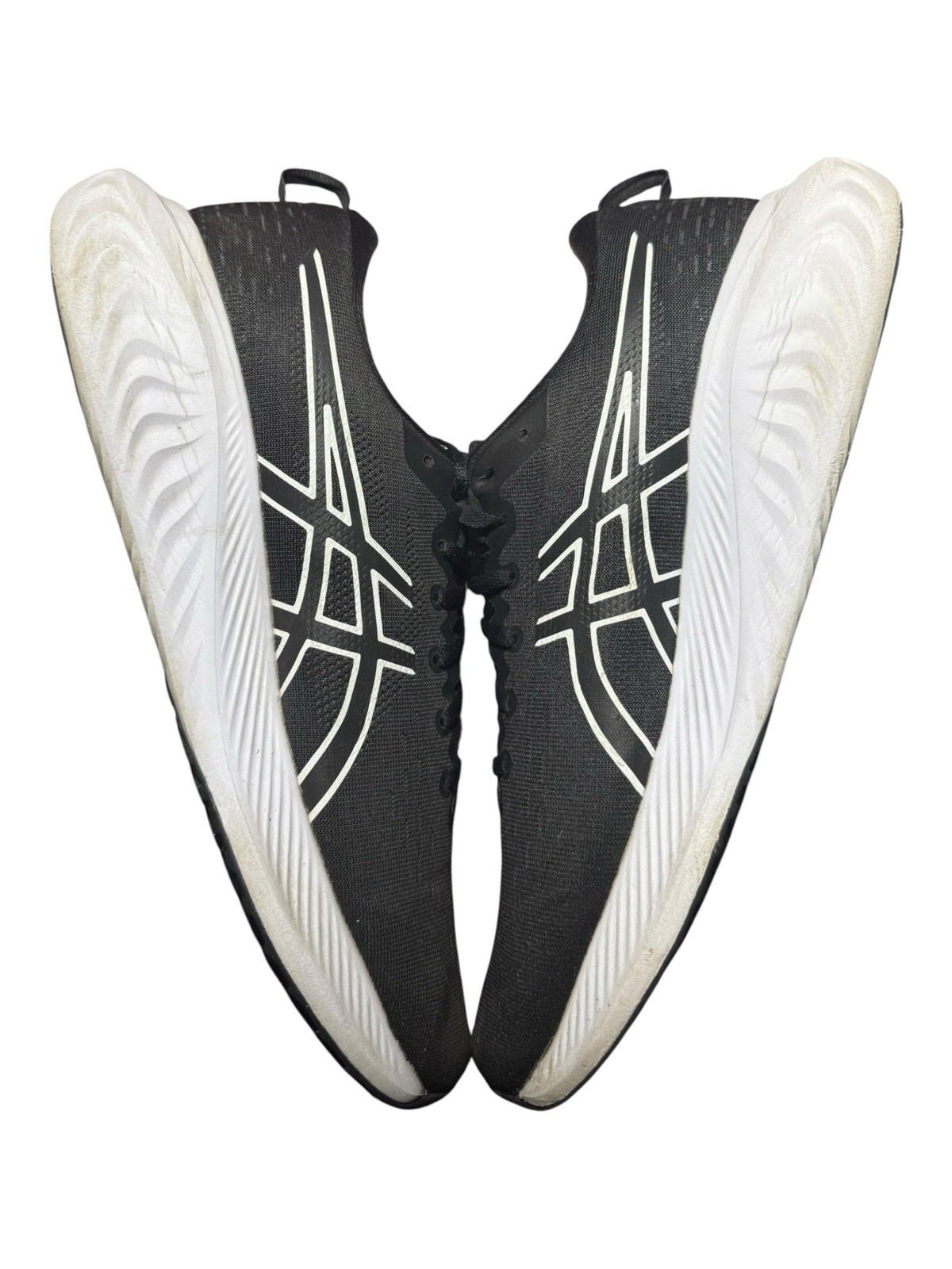 ASICS GEL-Excite 10 Black White Mesh Running Sneakers Lace Up Low Top size 12