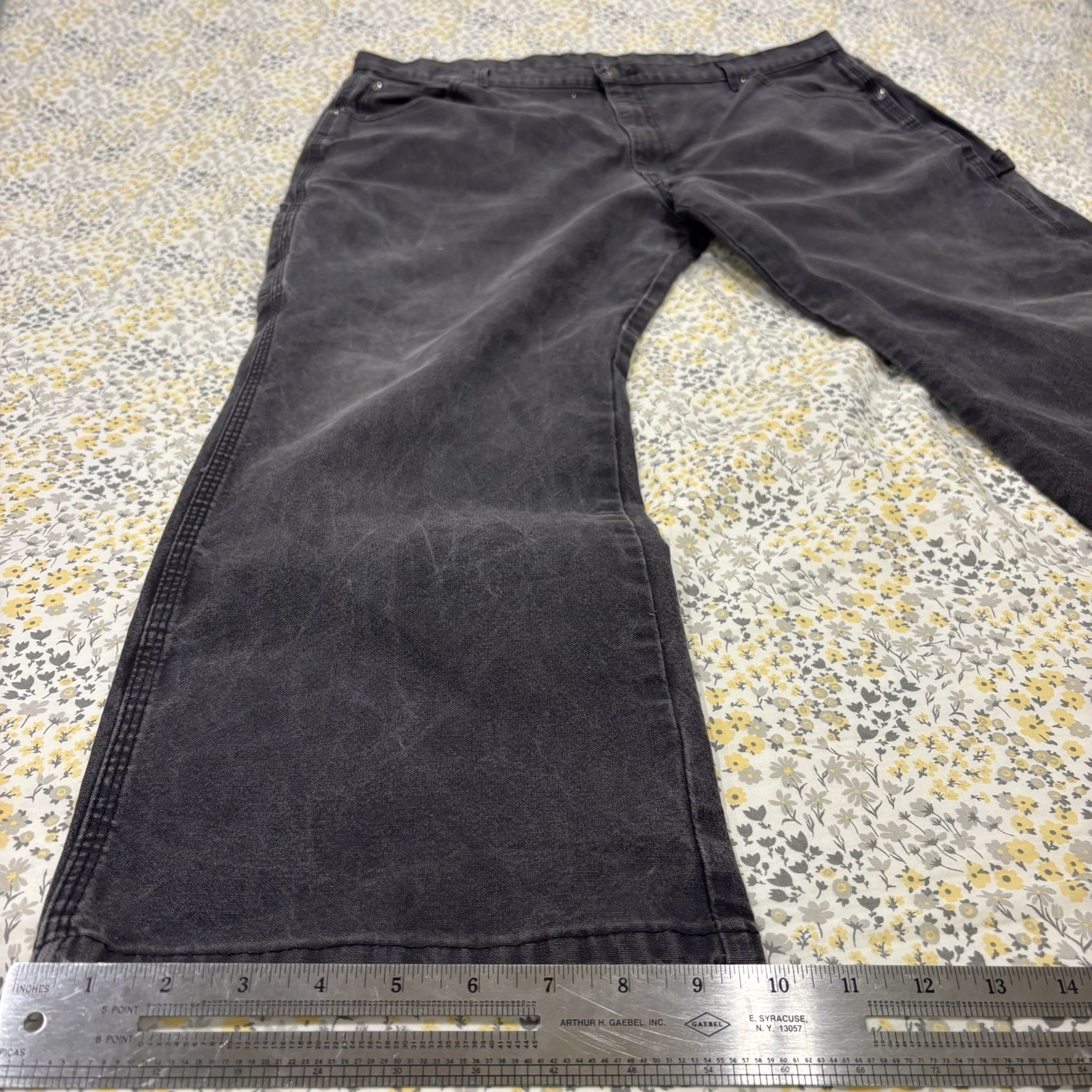 Dickies Men’s 42 Carpenter Dark Grey Straight Leg Jeans Casual Workwear 42×30