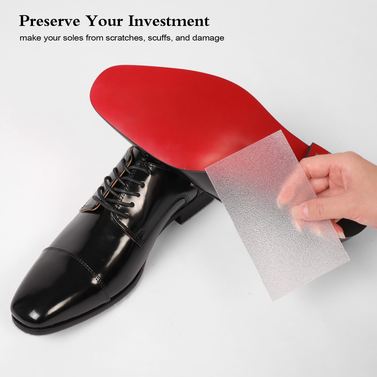 GQTJP 39 in Clear Sole Protector for High Heel Shoes, Anti-Slip 39 in,
