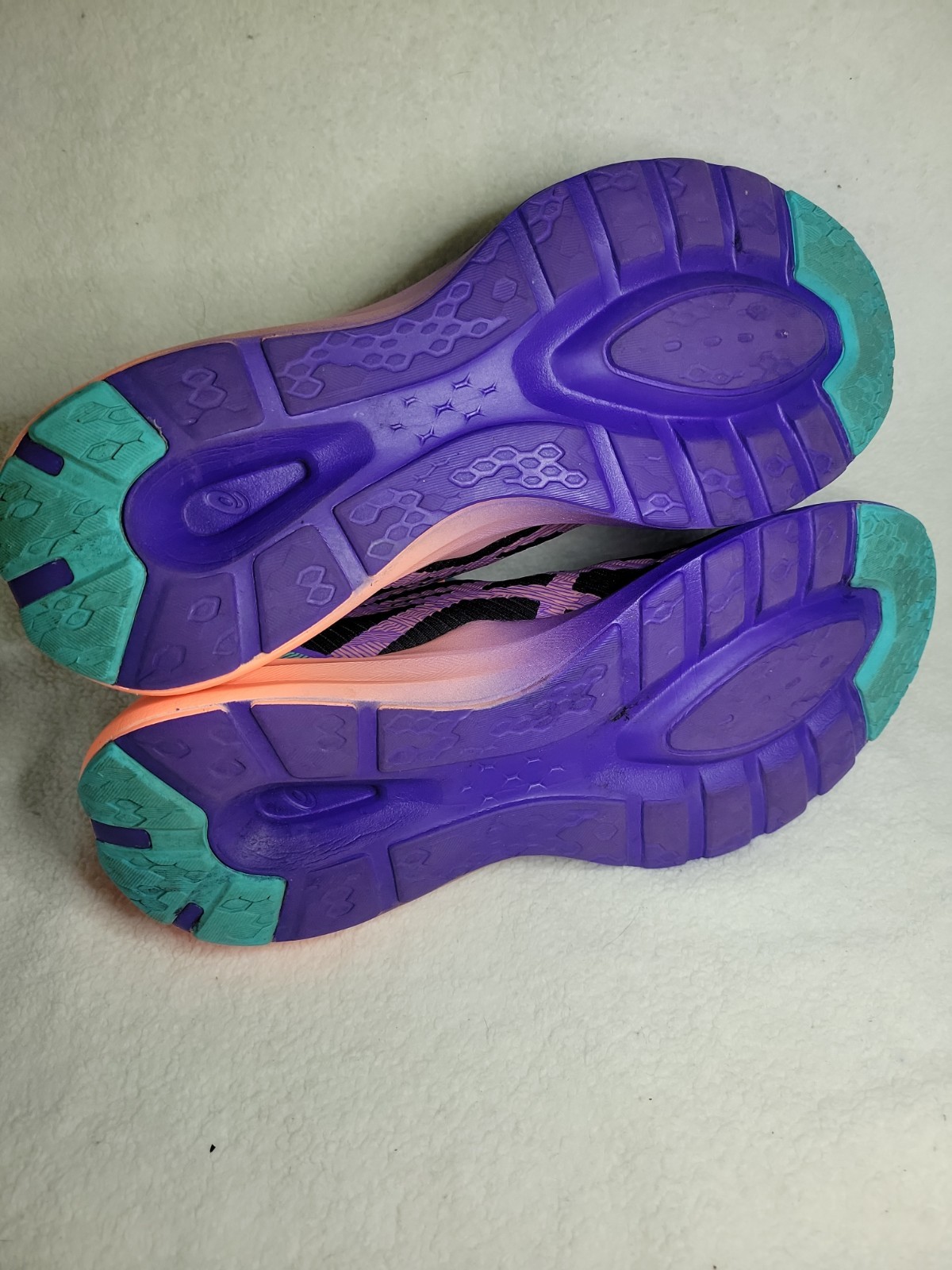 Asics Versablast Women’s Black Coral Purple Running Shoes Sneakers – Size 11 VGC