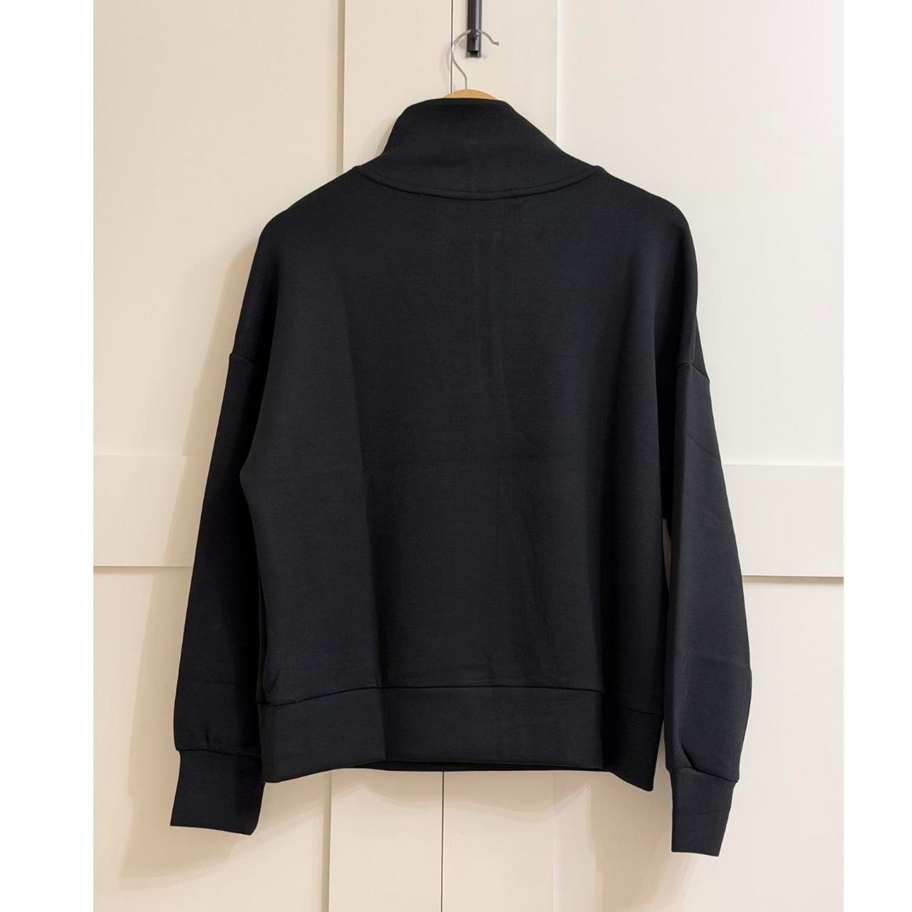 Varley Hawley Half-Zip Sweat in Black, Size X-Small